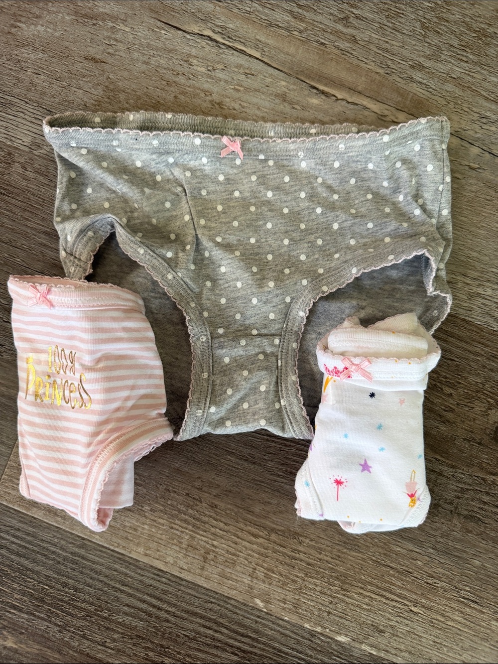 Carters | Girls' Gray Polka Dot Cotton Briefs - Pack of 3